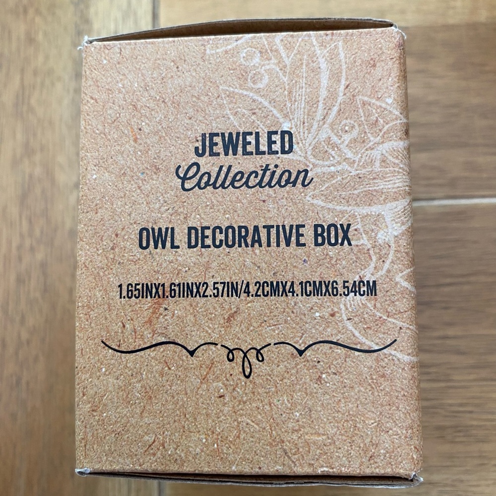 Jeweled Owl Trinket Decorative Box NIB - Picture 2 of 5